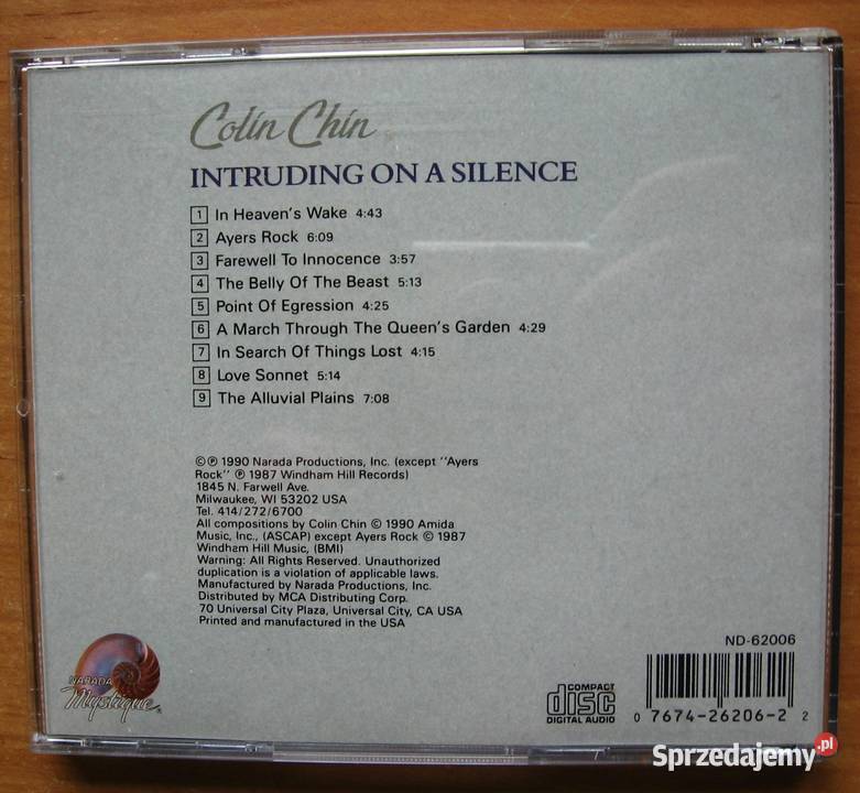 Colin Chin Intruding On A Silence Narada Kępice