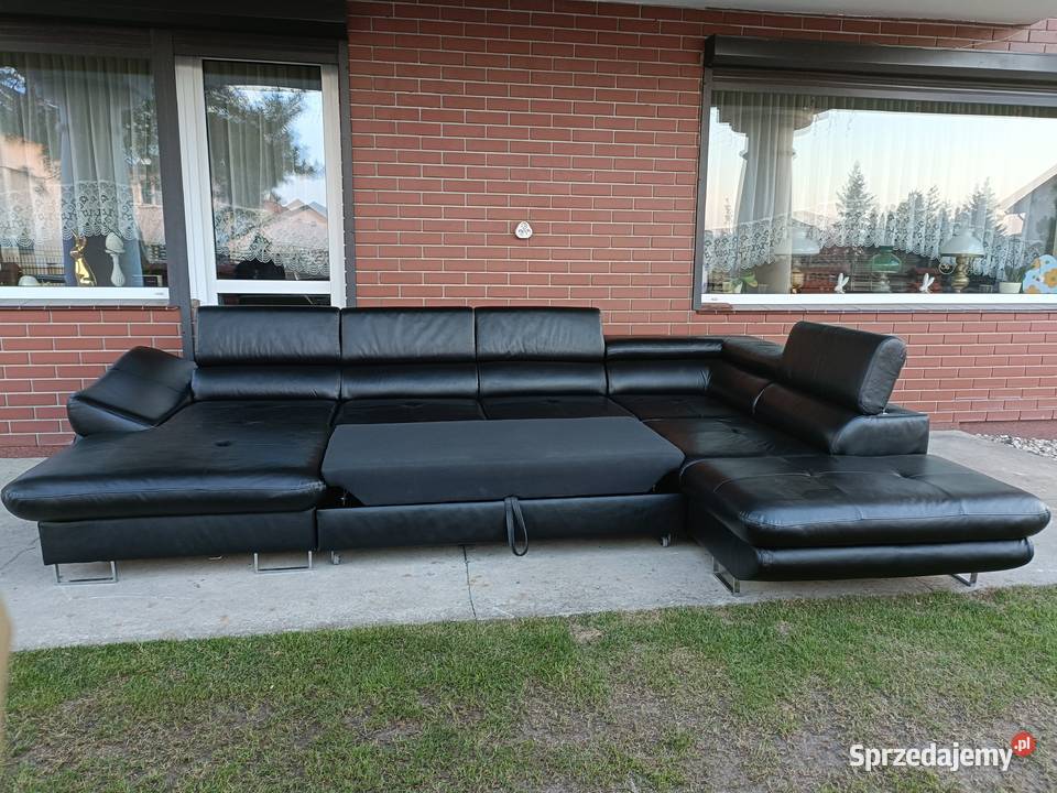 Sprzedam narożnik ze skóry Dom i Ogród Konin sprzedam