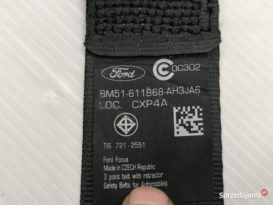 PAS BEZPIECZEŃSTWA LEWY PRAWY TYŁ FORD FOCUS MK3
