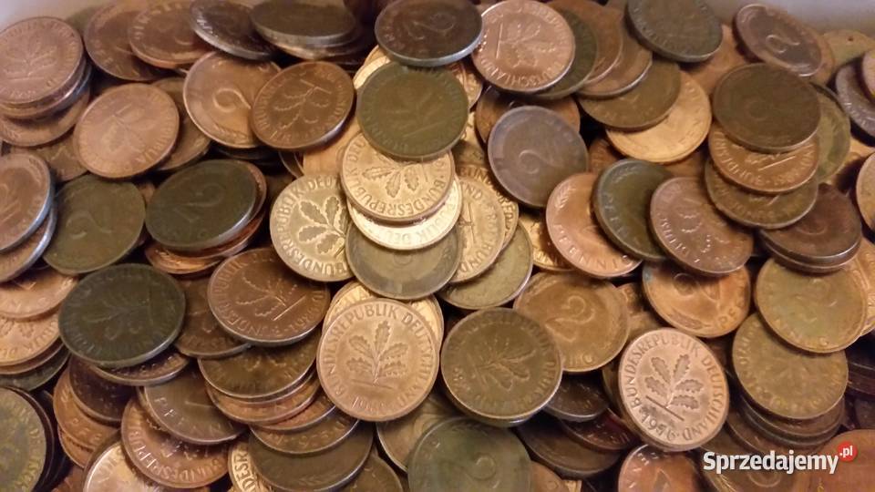 2 pfennig monety 600 sztuk rozne roczniki w tym Gdynia