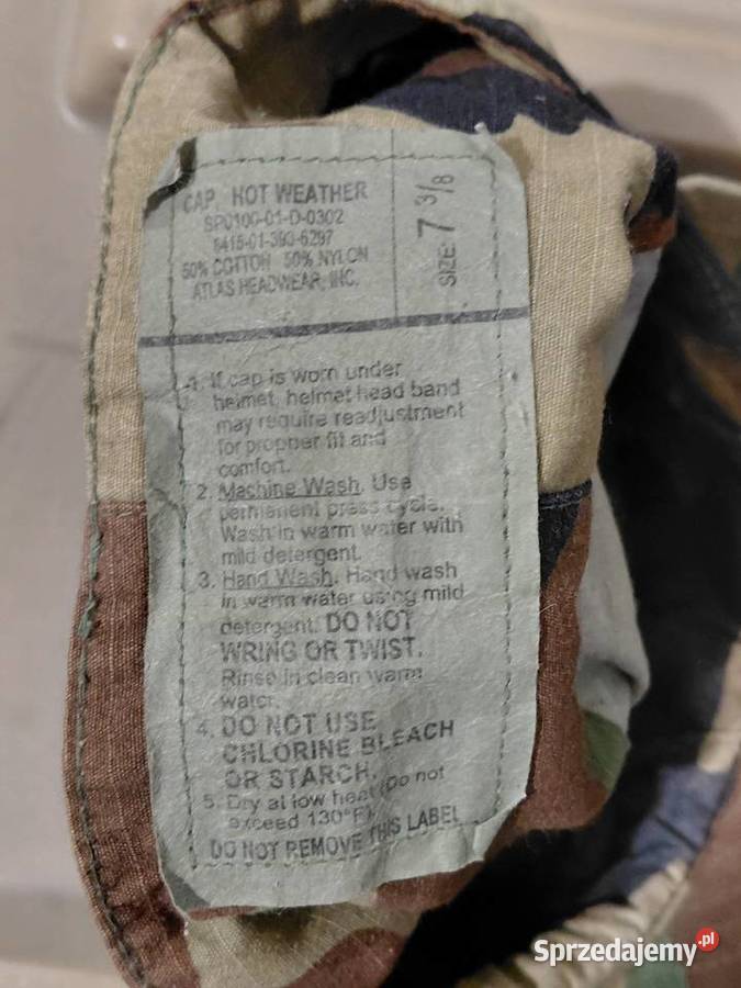 Czapka BDU patrol cap woodland ripstop 7 38