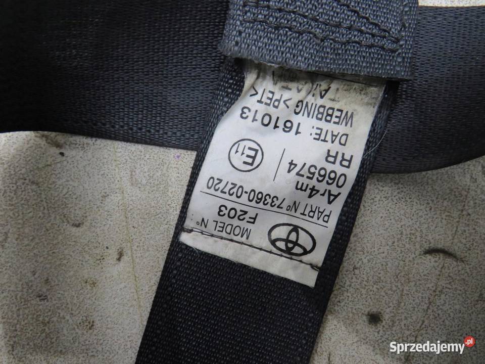 PAS BEZPIECZEŃSTWA PRAWY TYŁ KOMBI AURIS II osobowe Pasy bezpieczeństwa
