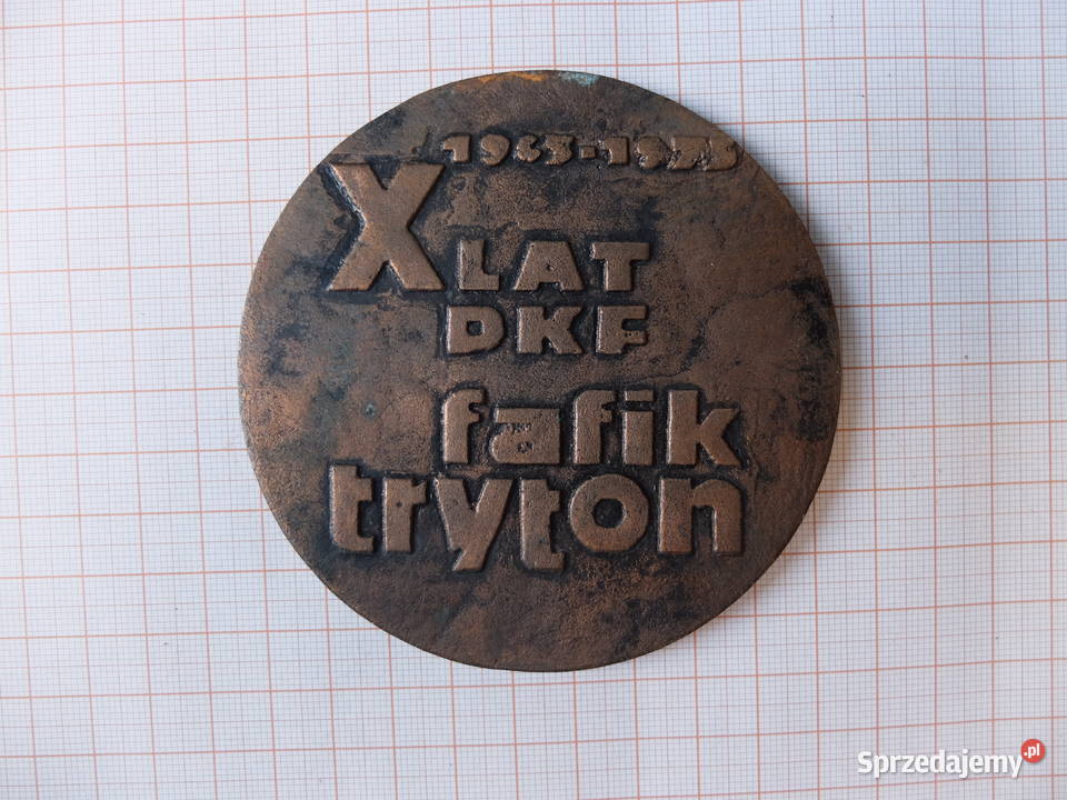 Skoczów medal X lat DKF Fafik Tryton 1975 Kościan