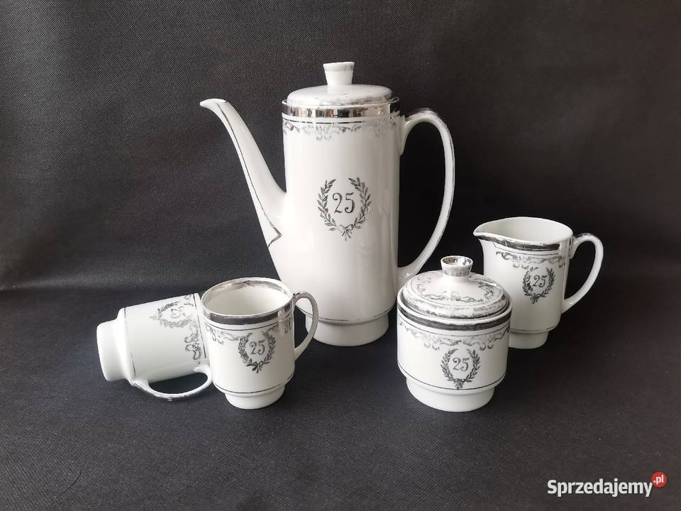 Stary serwis kawowy London porcelana Ćmielów Porcelana i szkło Katowice