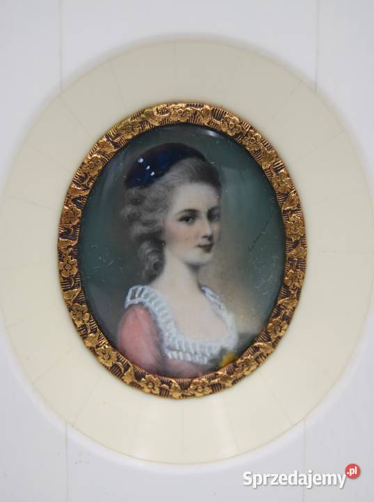 Miniatura portret narzeczonej Mozarta Constanze Poznań sprzedam