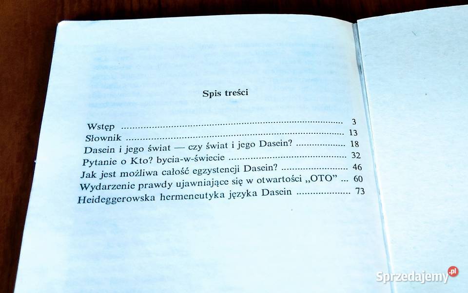 Egzystencjalia i struktury heideggerowskiego sprzedam