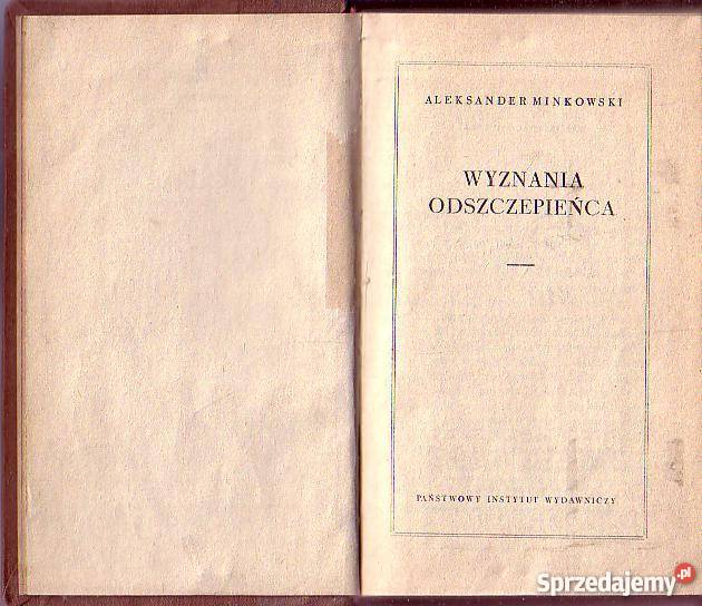 9153 WYZNANIA ODSZCZEPIEŃCA ALEKSANDER MINKOWSKI Czyrna