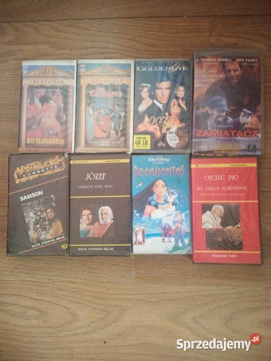 Sprzedam 8 filmów video vhs