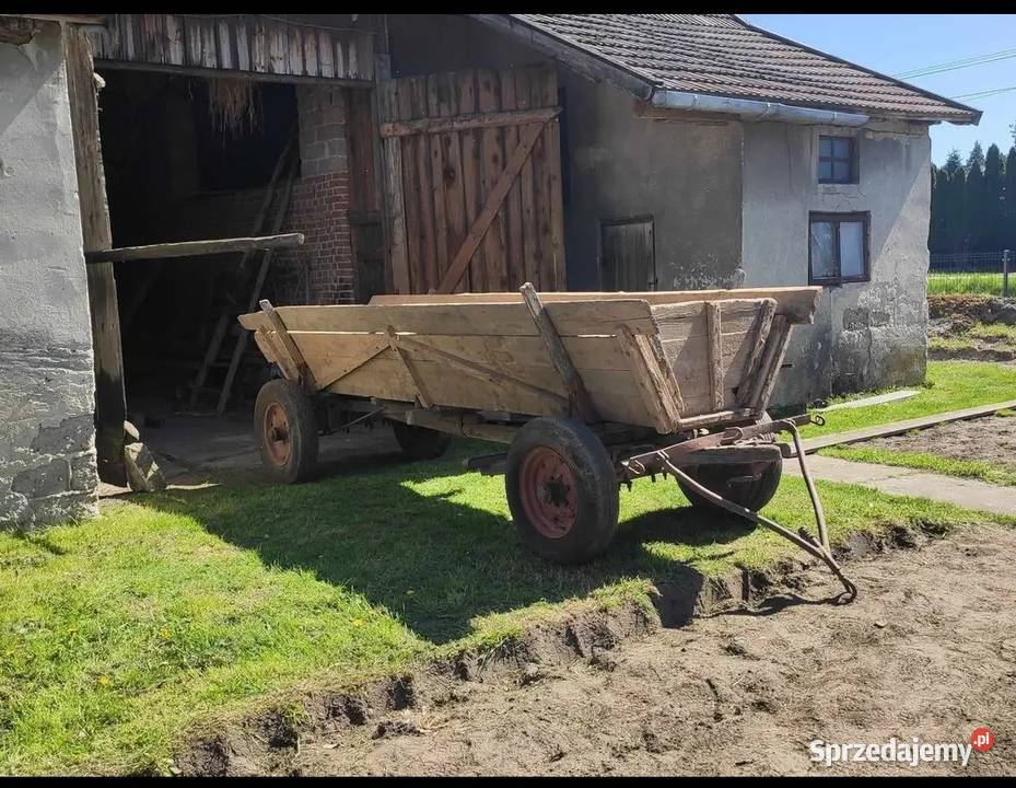 Wóz konny drewniany do ciągnika podkarpackie Trześń sprzedam