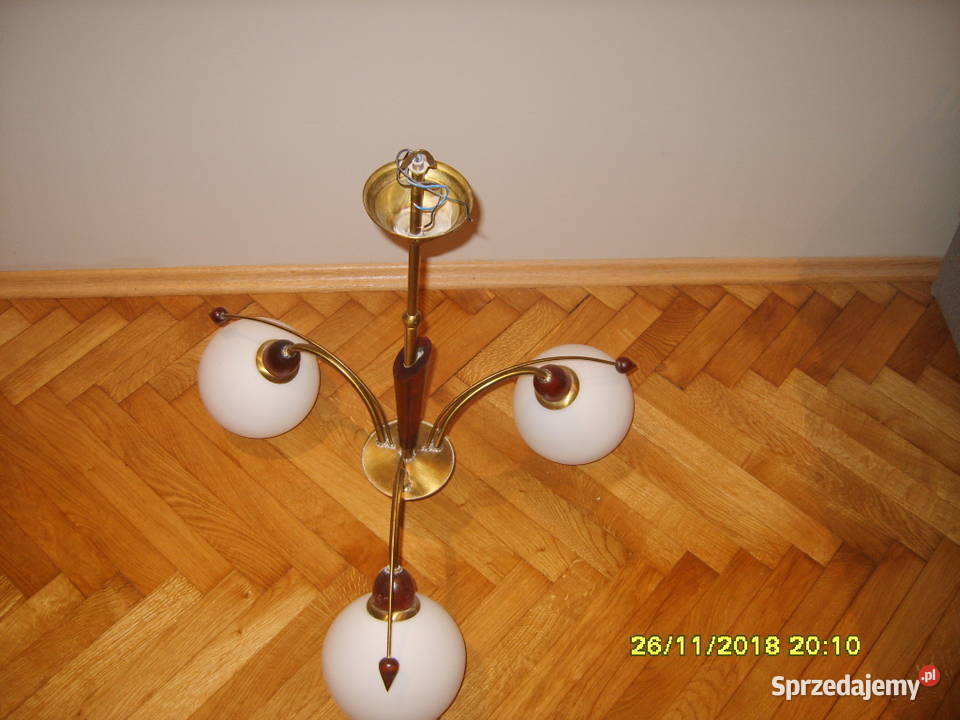 lampa żyrandol trójramienny i lampa stojąca małopolskie