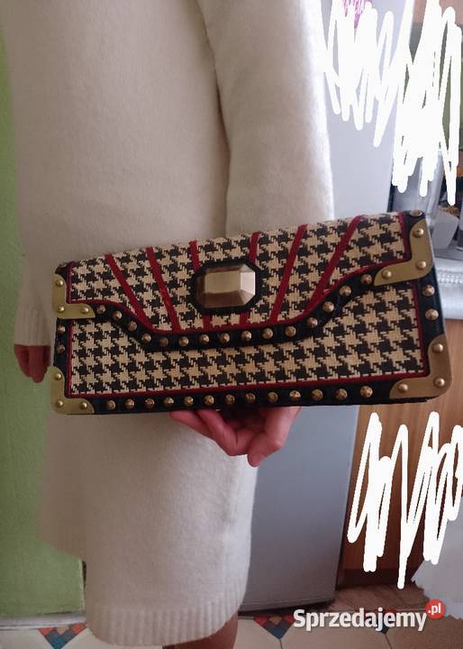 RIVER ISLAND Bogato zdobiona torebka kopertówka Moda i Styl Kraków