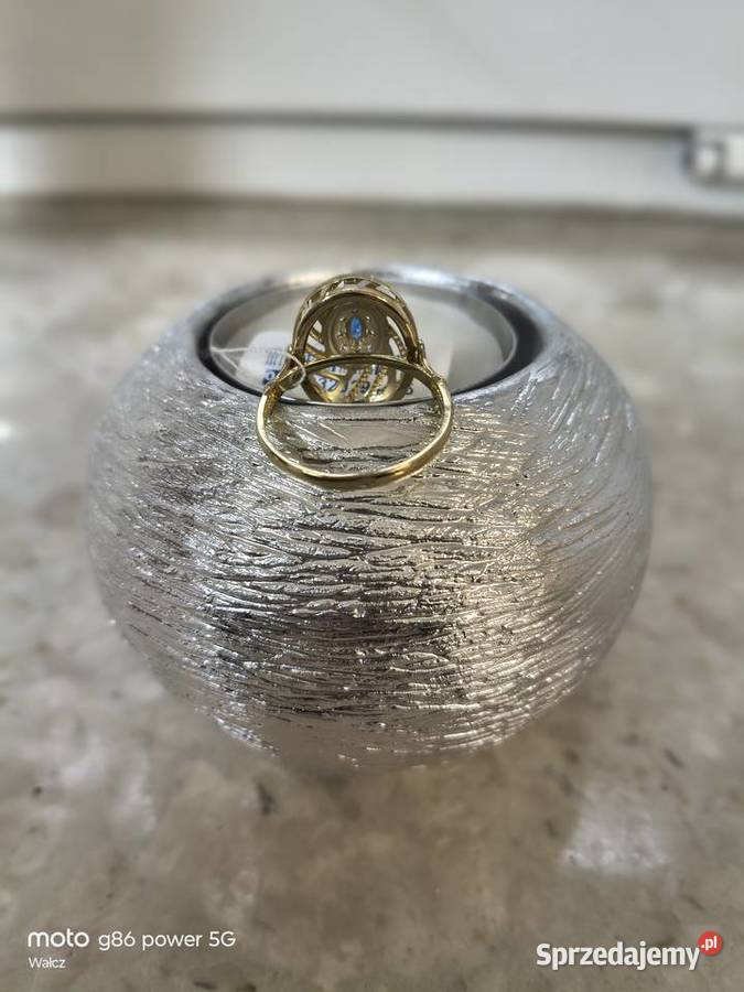 Złoty Nowy pierścionek z cyrkoniami 18pr333 Wałcz