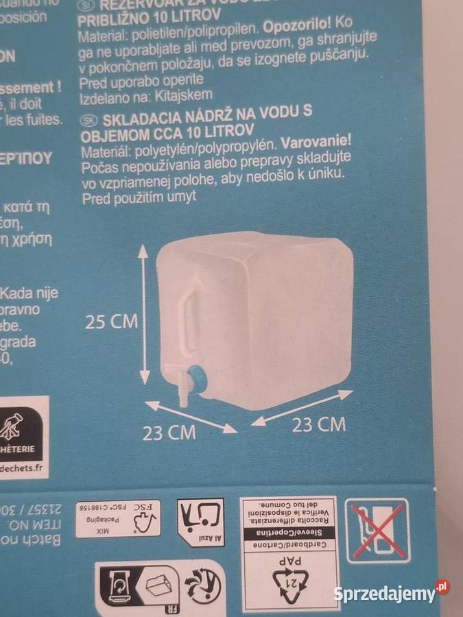 Składany kanister na wodę 10L Froyak Nowy mazowieckie Otwock