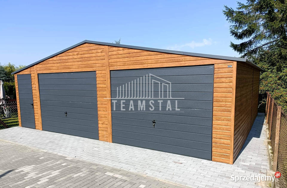 GARAŻ BLASZANY 8m x 7m dwuspad 2x Brama drzwi 375zł/m2 Gdańsk