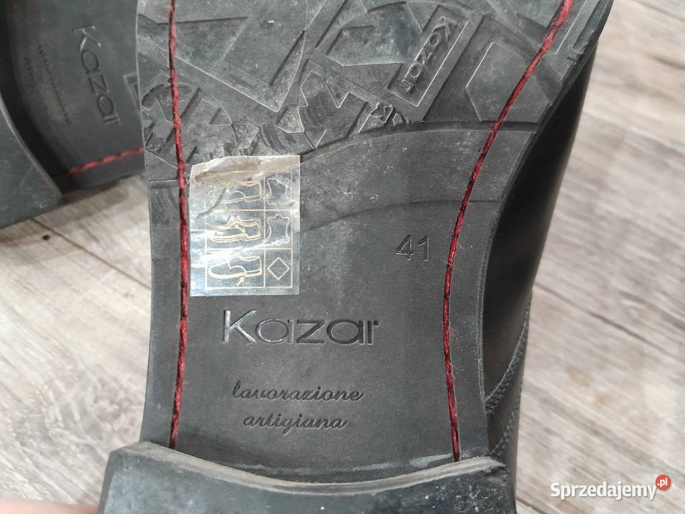 Buty półbuty Kazar męskie skóra czarne 41