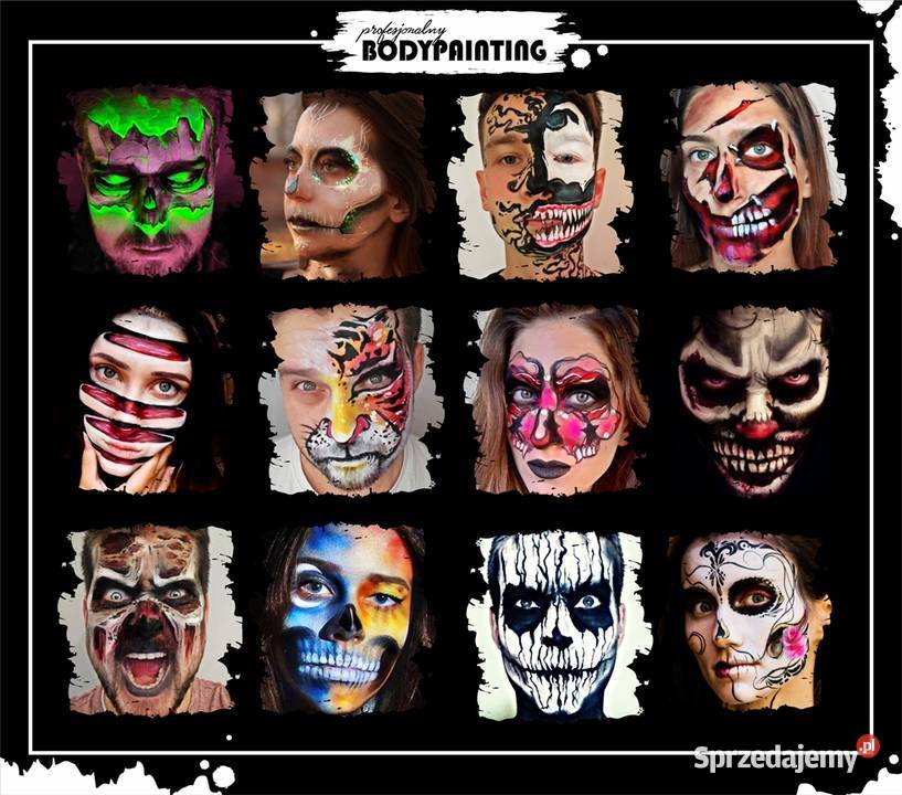 HALLOWEEN charakteryzacja malowanie twarzy i Warszawa