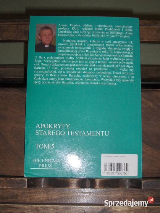 Antoni Tronina Apokryficzne księgi Barucha łódzkie Łódź sprzedam