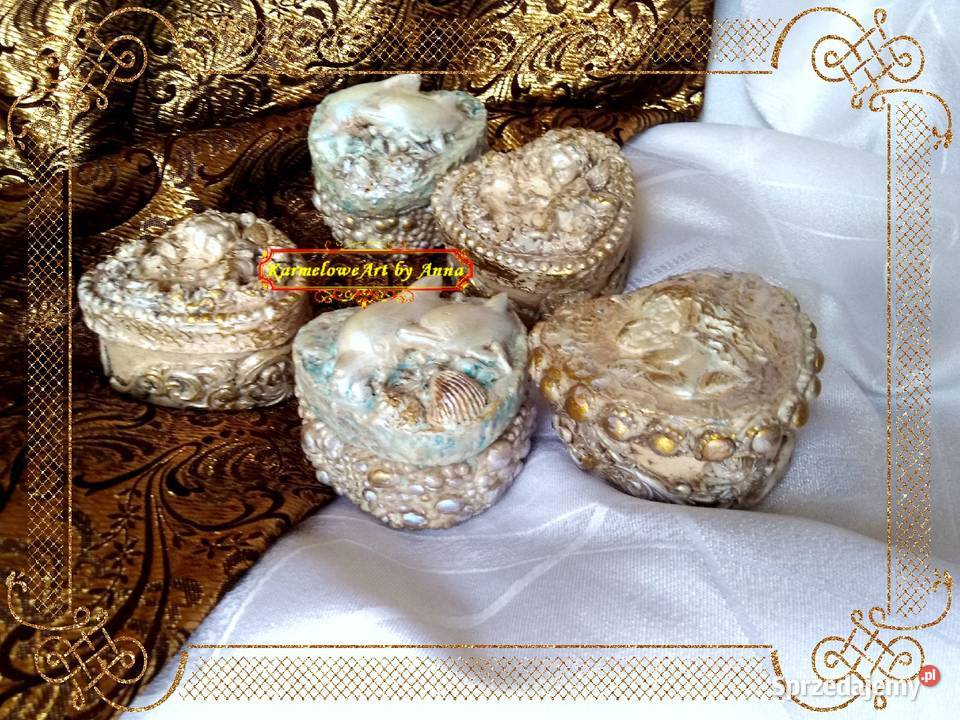 Szkatułka serduszko pudełko mixedmedia Antyki, Sztuka, Kolekcje Warszawa