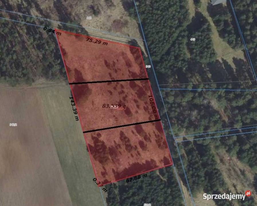 Działka 8400m2 gmina Dobrzyniewo Duże podlaskie sprzedam
