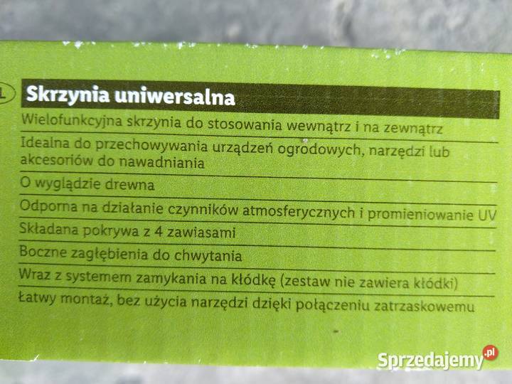 NAJTANIEJ Skrzynia Ogrodowa Uniwersalna Zabrze