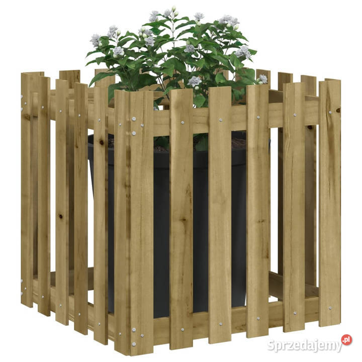 Donica ogrodowa z płotkiem 60x60x60 impregnowana mazowieckie