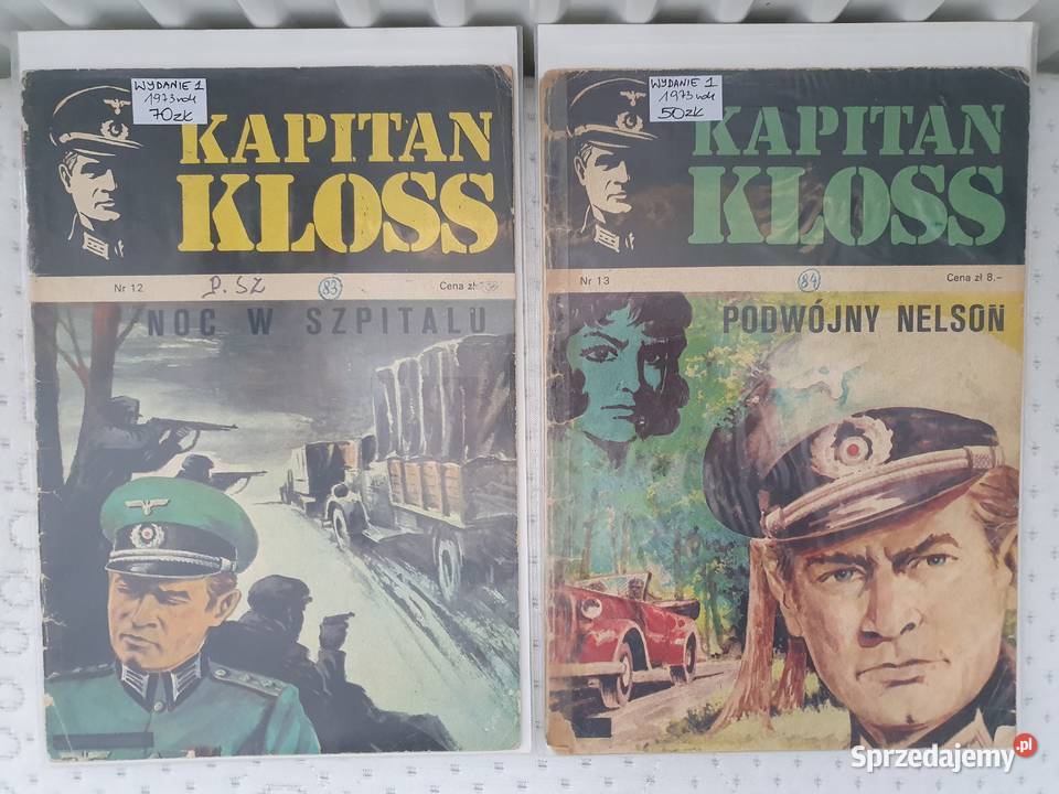 Kapitan Kloss zestaw 12 komiksów wydanie 1 lata Gdynia
