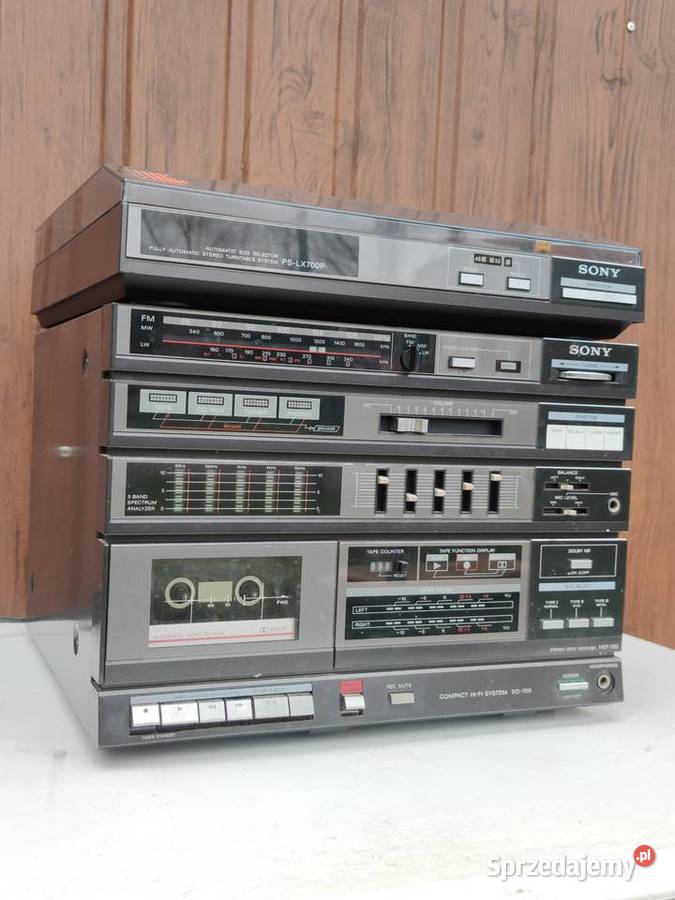 Sony xo700 wieża z lat 80 gramofon korektor deck Świdwin