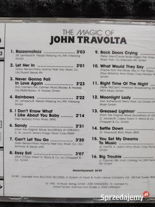 John Travolta The Magic Of John Travolta cd 1981 CD