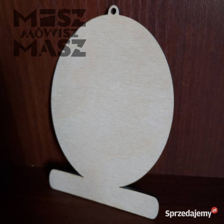 Jajko wielkanocne zawieszka drewniana 13 Rękodzieło Racot