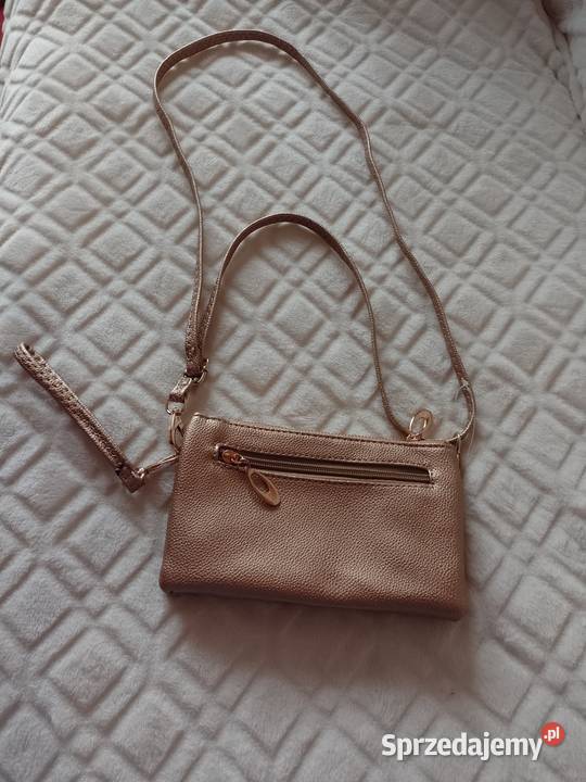 Złota torebka listonoszka saszetka z Londynu Kraków
