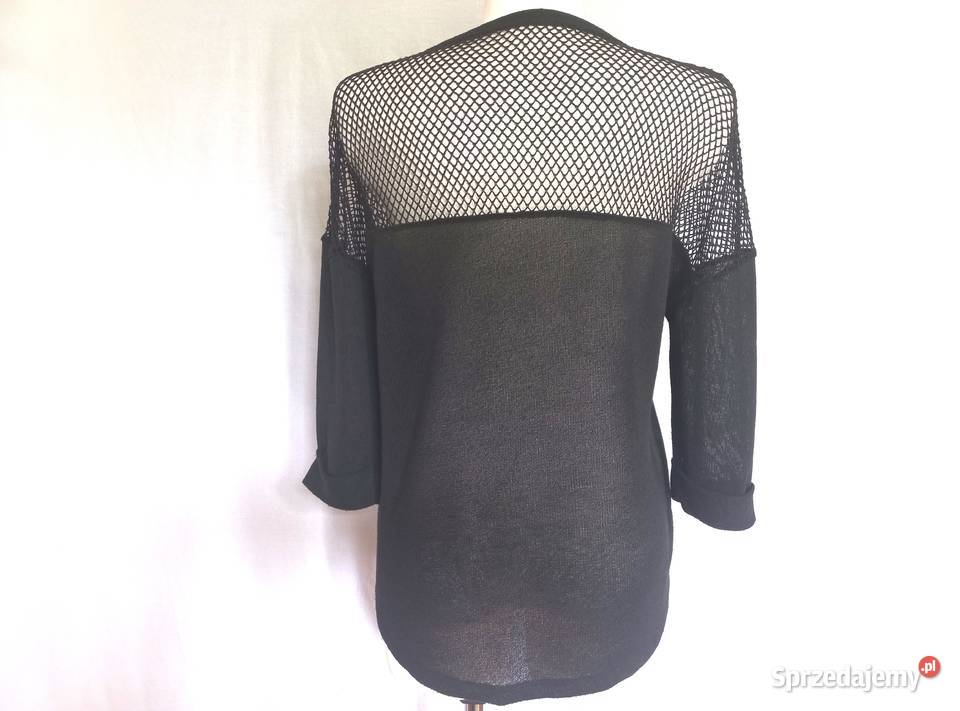 Bluzka czarna Sweterek rękaw 34 Cienkie r 40 czarny Białystok