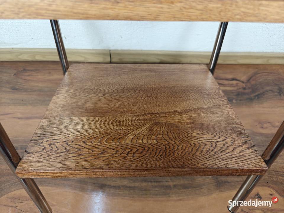 Szafka nocna lity dąb chrom brąz Bauhaus Art Warszawa