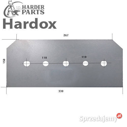 Płoza HARDOX 3065501S części do pługa NAUD nieuszkodzony Suwałki