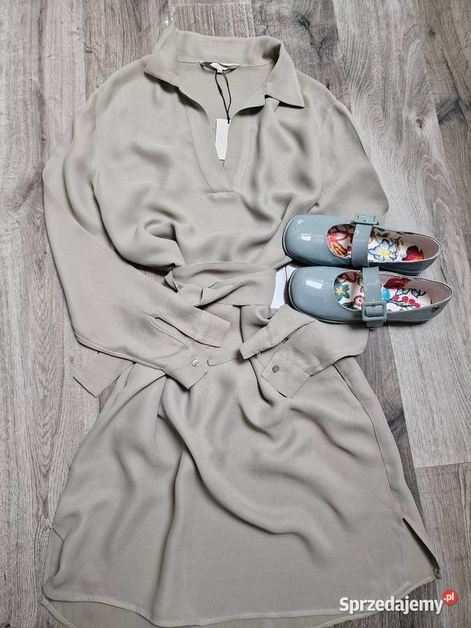 Sukienka Koszulowa Khaki Pistacja uni Xs S M L Żywiec