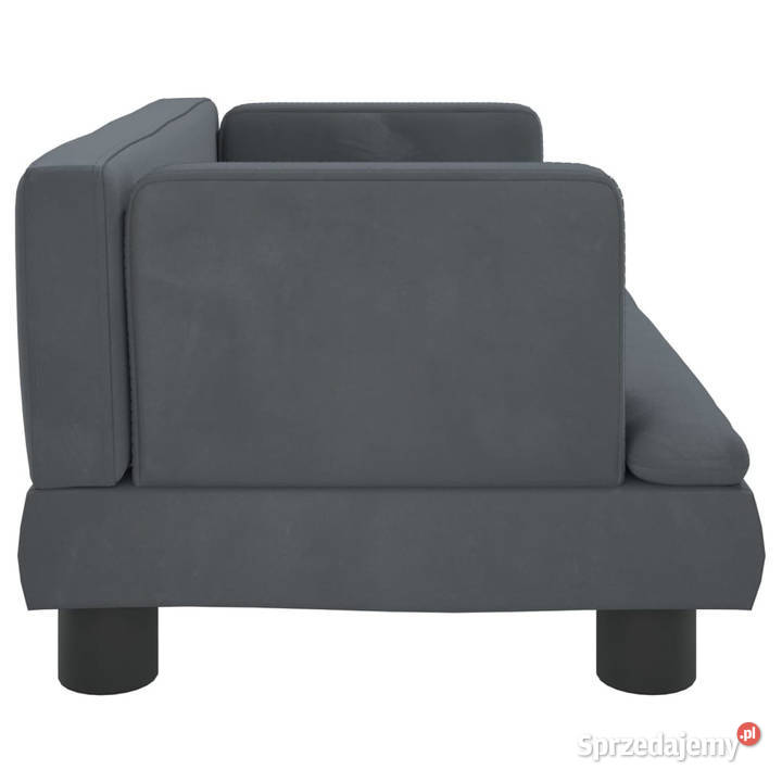 Sofa dzieci ciemnoszara 60x40x30 aksamit Warszawa sprzedam