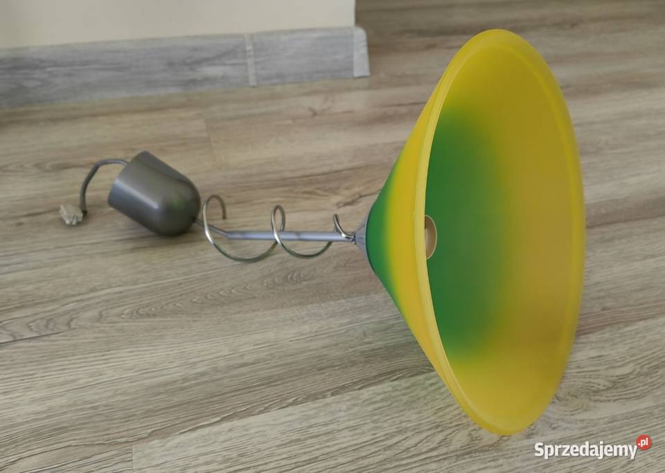 Lampa sufitowa limonkowo żółta Lampy Gdańsk