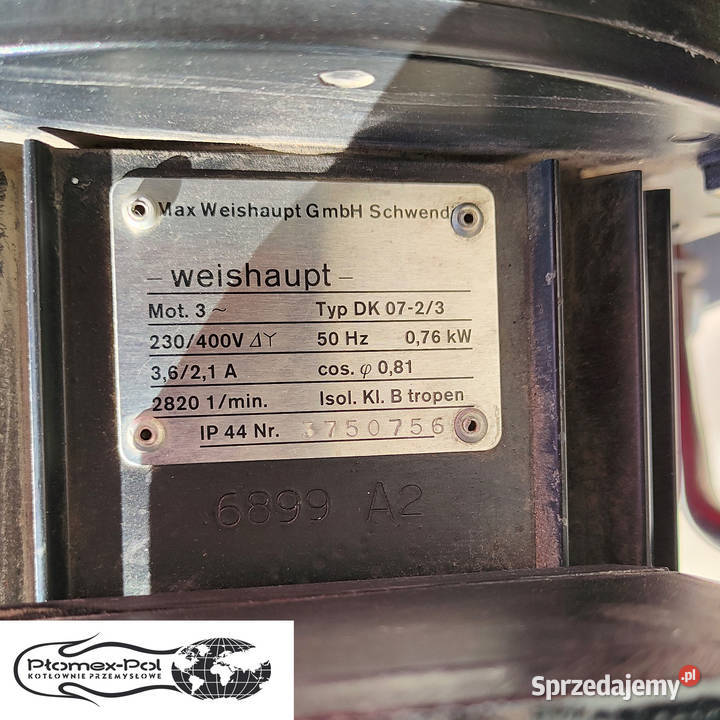 Palnik Weishaupt G31E ZD 90630 kW Używany Gazowy