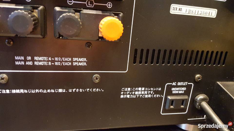 Wzmacniacz końcówka mocy Technics SEA100 Wzmacniacze i pokrewne Lewin Kłodzki