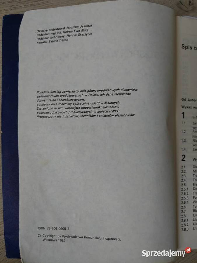 Podzespoły elektroniczne półprzewodniki Poradnik Gdańsk sprzedam