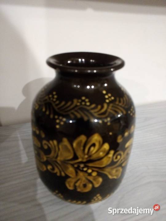 Piękny wazon ręcznie malowany Porcelana i szkło śląskie Częstochowa