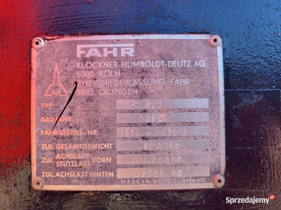 Kombajn DeutzFahr M922 Janów Lubelski
