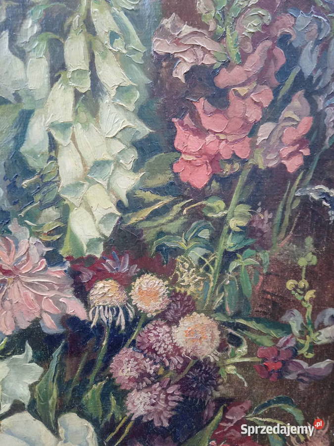 przedwojenny obraz olejny na płótnie 1943 r Malarstwo Piotrówek