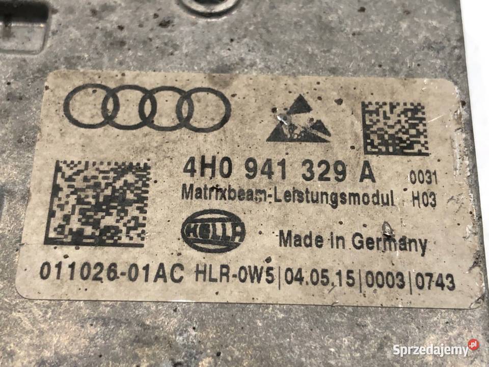 PRZETWORNICA LED AUDI A7 4G 4H0941329A 1018 sprzedam