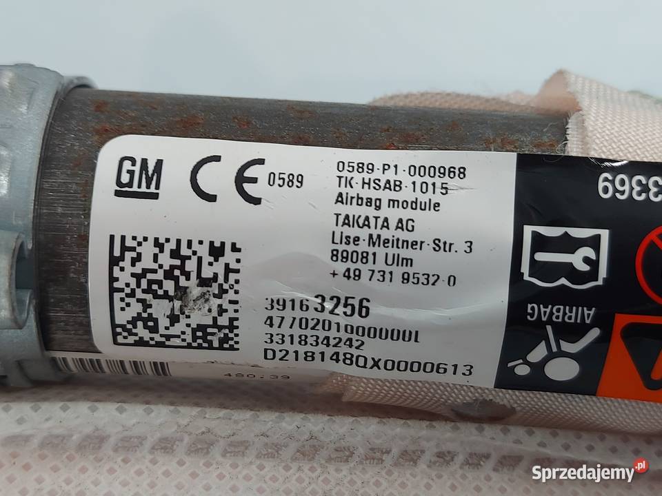 OPEL ASTRA K 18r kurtyna AIRBAG lewa 39163256 osobowe świętokrzyskie Kielce