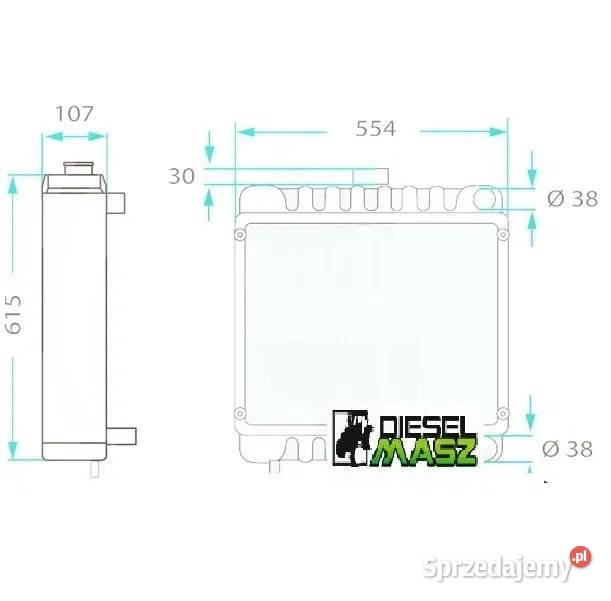 Chłodnica wody Holland TD85 TD95 TL Case JX Fiat Zbuczyn