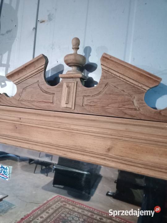 Toaletka z Lustrem Kryształowym i Marmurem Dąb Kozy