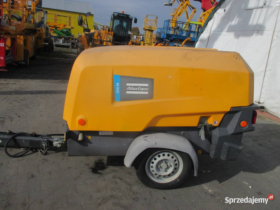 Sprężarka śrubowa przewoźna Atlas Copco XAS88 tak