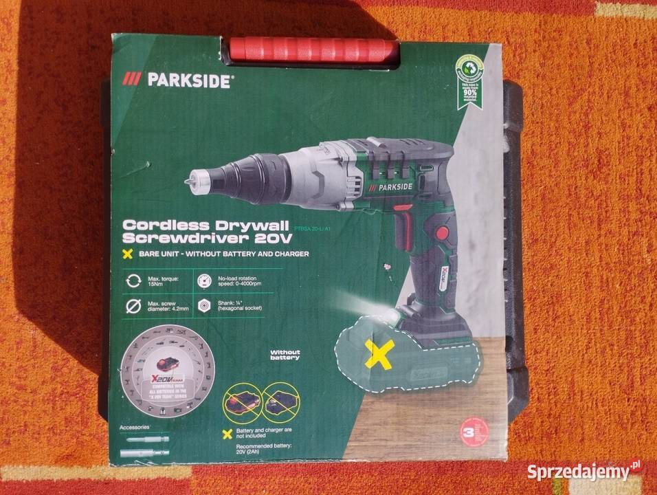 Akumulatorowa wkrętarka do suchej zabudowy PARKSIDE® 20 V