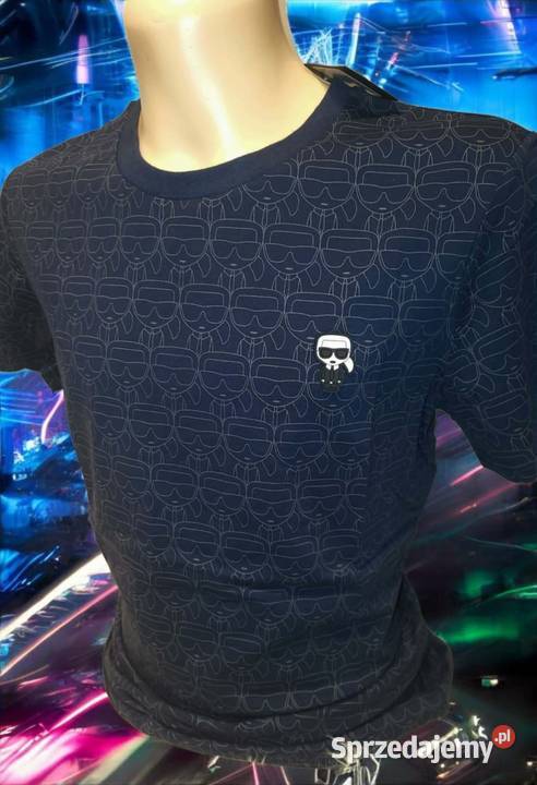Tshirt męski Karl Lagerfeld sygnatura regular Odzież i bielizna męska Białystok