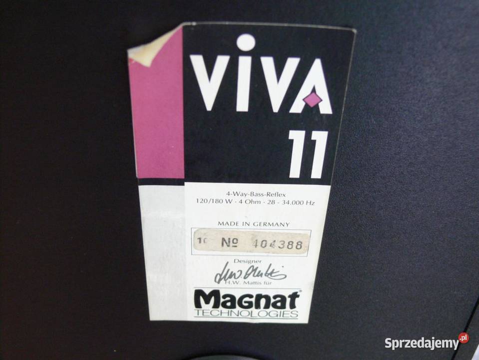 Kolumny Magnat Viva 11 mocne 2x180 wat Vintage Słuchawki i głośniki Jasło